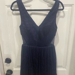 Metallic Navy Shimmer CITY STUDIO Homecoming Dress (Size 5)